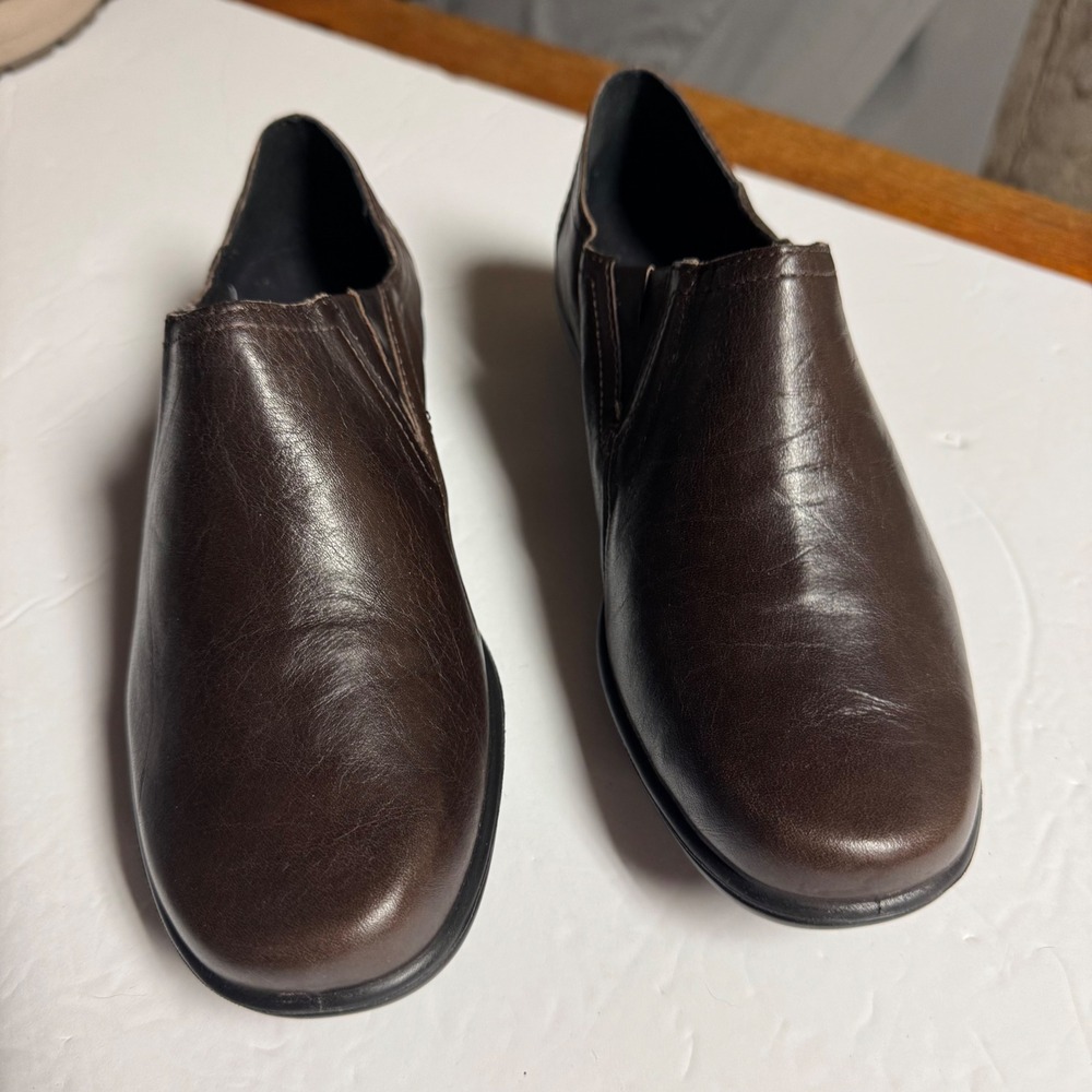 Romika Leather Slip On Loafers Comfort Casual Shoes Brown Size 6.5